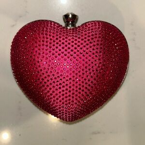 Pink heart clutch crossbody shoulder bag charming charlie